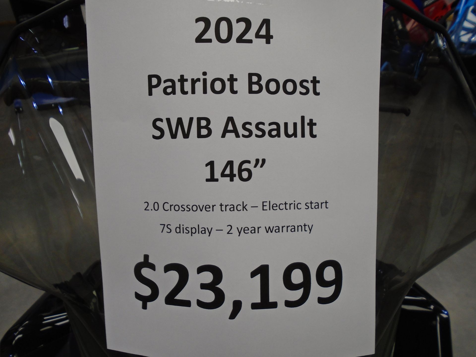 2024 Patriot Boost Switchback Assault 146 SC  Patriot Boost Switchback Assault 146 SC  P220712 - Click for larger photo